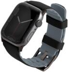 Uniq Linus Airosoft Apple Watch S1-7 Szilikon Szíj - 38/40/41 mm, Fekete (UNIQ-41MM-LINUSBLK)