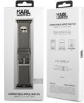 Karl Lagerfeld Karl Head Apple Watch Series 1-7 Bőr Szíj - 42/44/45 mm, Ezüst (KLAWLOKHG)