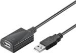 Goobay 95439 USB-A Apa - USB-A Anya 2.0 Aktív Hosszabbító Kábel - 5 m, Fekete