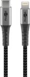 Goobay 49271 USB-C Apa - Lightning Apa 2.0 Adat és Töltőkábel - 1 m, Fekete/Szürke