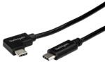 StarTech USB2CC1 mR UDB-C Apa - Apa 90° Kábel - 1 m, Fekete
