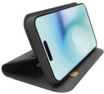 SBS Puha tapintású kártyatartós tok, iPhone 16 Pro, fekete