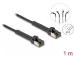 Delock Cablu de retea Slim RJ45 Cat. 8.1 U/FTP unghi/unghi Negru 1m, Delock 80940 (80940)