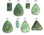  Cabochon din Rubin in Fucsit Natural - Picatura - Dreptunghi - 23-49 x 10-34 x 3-7 mm - 1 Buc