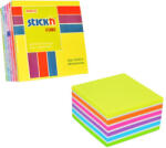 Hopax Cub notes autoadeziv 76 x 76 mm, 400 file, Stick"n - neon/pastel asortate (HO-21539) - forit