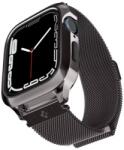 Spigen Metal Fit Pro Apple Watch S8/S7 Utángyártott Fém Szíj Tokkal - 44/45 mm, Fekete (ACS04585)