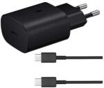 Samsung Ep-Ta800Ebe USB Type-C Hálózati Töltő + Samsung Ep-Da705Bbe Type-C Kábel - 25W, Fekete (EP-TA800EBE + EP-DA705BBE / GH39-02077A)