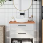 vidaXL tömör bükkfa fürdőszobai pult 80 x 40 x 2, 5 cm (356001)
