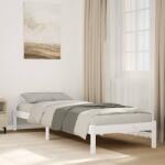 vidaXL fehér tömör fenyő extra hosszú ágykeret matrac nélkül 100x210cm (852405) - vidaxl