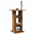 vidaXL antik fa színű szerelt fa bárasztal tárolóval 60 x 60 x 102 cm (854335) - vidaxl
