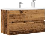 vidaXL antik fa színű szerelt fa mosdószekrény 90 x 38, 5 x 45 cm (856249) - vidaxl