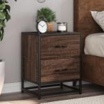 vidaXL 2 db barna tölgyszínű szerelt fa éjjeliszekrény 40x31x50 cm (848683)