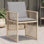 vidaXL 4 db vegyes bézs polyrattan kerti szék párnával (364955)