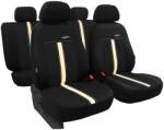 Pok-Ter Set Huse Scaune Auto Pok-Ter GTR, Piele Ecologica, Negru - Bej, 9 piese Automobile ProTravel