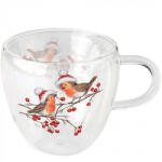 PPD Christmas robins white duplafalú borosilicate üvegcsésze 0, 25L (34418865)