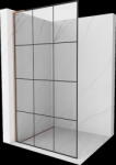 Mexen Kioto L, Walk-In zuhany paraván 100 x 200 cm, 8 mm átlátszó üveg fekete mintás, réz matt profil, 800-100-103-65-77 (800-100-103-65-77)