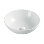 Mereo Mereo, Munkalapos mosogató túlfolyó nélkül, 400x400x145 mm, kerek, kerámia - csomagban küldendő, MER-UC404015CP (MER-UC404015CP)