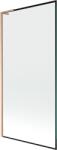 Mexen Next L, 1 szárnyas kádparaván 90 x 150 cm, 6mm átlátszó üveg-fekete mintás, rézprofil, 895-090-000-03-70-65 (895-090-000-03-70-65)