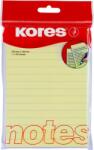 Kores Pad autoadeziv 150x100mm căptușit galben 100 coli Kores