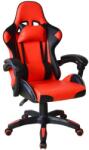 FD Scaun de birou ergonomic cu perne, negru-roșu (Y2410-CERVENA)