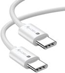 TECHLY ICOC-MU4-20G240W2 USB-C Apa - USB-C Apa 4.0 Adat és Töltő Kábel - 2 m, Fehér