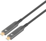 TB AKTBXIACCOP500B USB-C Apa USB-C Apa 3.0 Optikai videokábel - 5 m, Fekete
