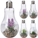  Felinar, tip bec de sticla cu planta artificiala si LED (8719202021080)