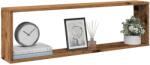 vidaXL 4 db antik fa színű szerelt fa fali kockapolc 100 x 15 x 30 cm (856583) - vidaxl