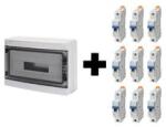 GEWISS 1db GW40106BS DC1000V kiselo. FK átl. ajtó 1x18M PEN sínnel IP65+9 db GW92007 1P 16A C 6kA kism. - AP01834 (AP01834)