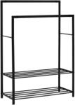 5five Simple Smart Suport haine dublu Athena, metal negru, 117 x 50 x H170 cm Raft