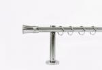  19 mm Ø Sevilla függönykarnis szett, 1 soros, inox, block tartóval (200 cm)