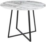 King Home Carat Márvány Hatású MDF Étkezőasztal Fekete Lábakkal (KHM-KH1201100198)