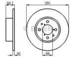 Bosch Disc frana LANCIA DELTA III (844) (2008 - 2014) BOSCH 0 986 479 B26