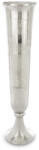 ART-POL Loyd design magas ezüstszín hengeres fodros fém serleg kerek kecses talppal 73, 5x16x16cm (153281) - perfectodekor