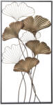 ART-POL Arany áttört ginkgo biloba levélcsokor fekete fém faldekoráció 100x50x3cm (129385)