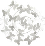 ART-POL Ezüst körkörös pillangós fém faldekoráció 56x52x2cm (145140)