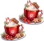  Nyomtatott dekorkarton - Karácsonyi forró csoki 2db - kosarbolt