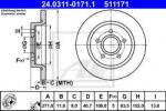 ATE Disc frana FORD FOCUS III Turnier (2010 - 2016) ATE 24.0311-0171.1