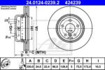 ATE Disc frana BMW Seria 5 (F10, F18) (2009 - 2016) ATE 24.0124-0239.2