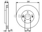 Bosch Disc frana KIA CEED Hatchback (ED) (2006 - 2012) BOSCH 0 986 479 C13