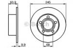 Bosch Disc frana AUDI A6 (4A, C4) (1994 - 1997) BOSCH 0 986 479 B22