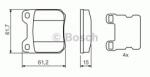 Bosch Set placute frana, frana disc SAAB 9-3 (YS3D) (1998 - 2003) BOSCH 0 986 490 500