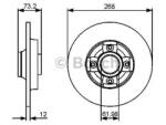Bosch Disc frana CITROEN DS5 (2011 - 2015) BOSCH 0 986 479 383