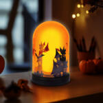 Family Halloween-i LED dekor - narancs - 3 x AAA - 8 x 12, 5 cm Family 56570A (56570A) - globalsales