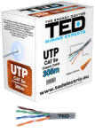 TED Cablu UTP Cat. 5e cupru TED TED002495, 4x2x0.5xAWG24, izolat, rola 305 m (TED002495)