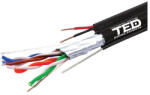 TED Cablu FTP Cat. 5e CCA cupru TED002600, 4 x 2 x 0.45 mm CCA 26 AWG, izolat, 305 m (TED002600)