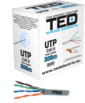TED Cablu UTP Cat. 5 CCA aluminiu cuprat TED 3CORE005878 BBB, 4x2x0.5, izolat, rola 305 m (3CORE005878 BBB)