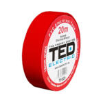 TED Banda electroizolatoare DZ086068, 20 m x 19 mm, rosu, TED (DZ086068)