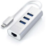 Satechi - TYPE-C 2 az 1-ben 3 Portos USB 30 Hub & Ethernet - ezüst (ST-TC2N1USB31AS)