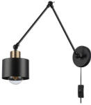 LEDmaster Elza 1xE27 foglalatú állítható fekete/réz színű fali lámpa kapcsolóval MasterLED (LEDM 0122)
